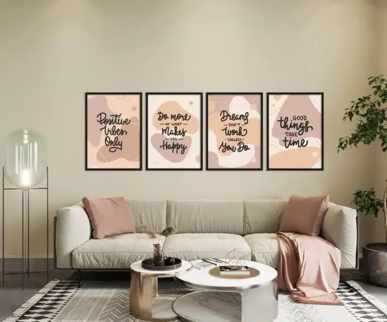 abstract shapes set 4 tablouri motivationale