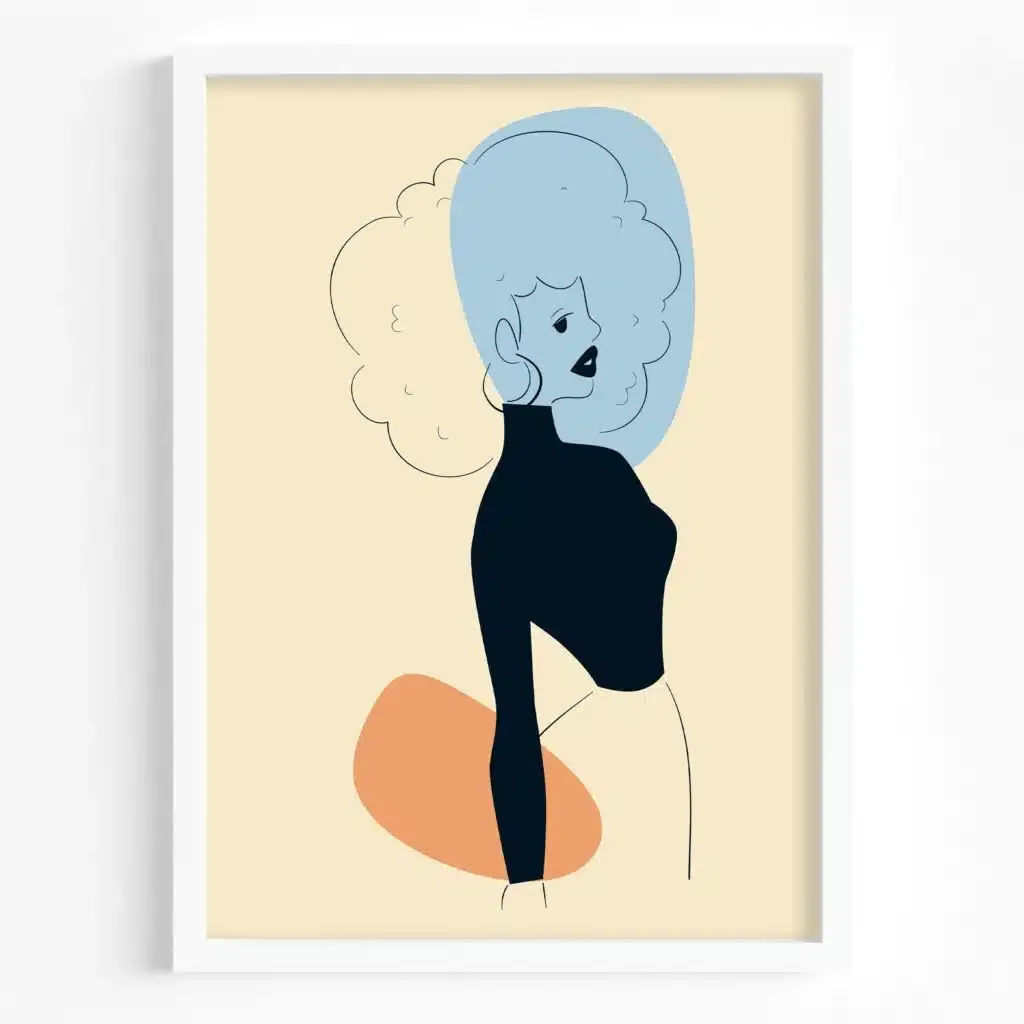 women minimalist lines set 3 tablouri abstracte