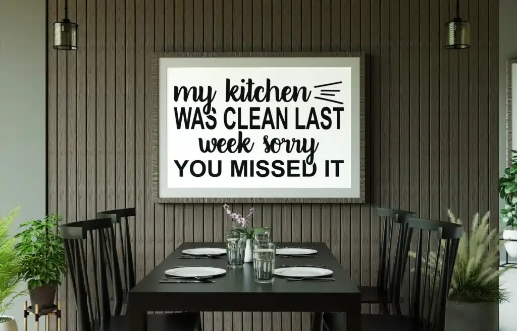 tablou kitchen was clean last week